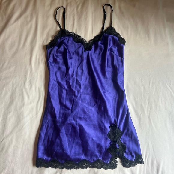 Vintage Victoria’s Secret Purple Satin Slip Dress - Size Small - Picture 1 of 5